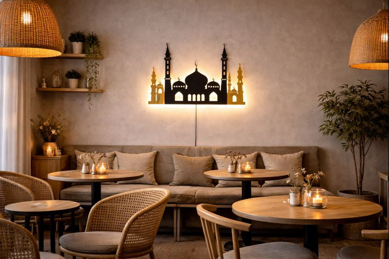 Illuminated Mosque Backlit Wall Art