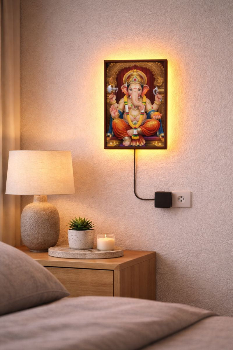 Ganpati Bappa Divine Light Frame