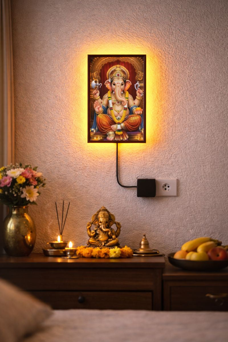 Ganpati Bappa Divine Light Frame