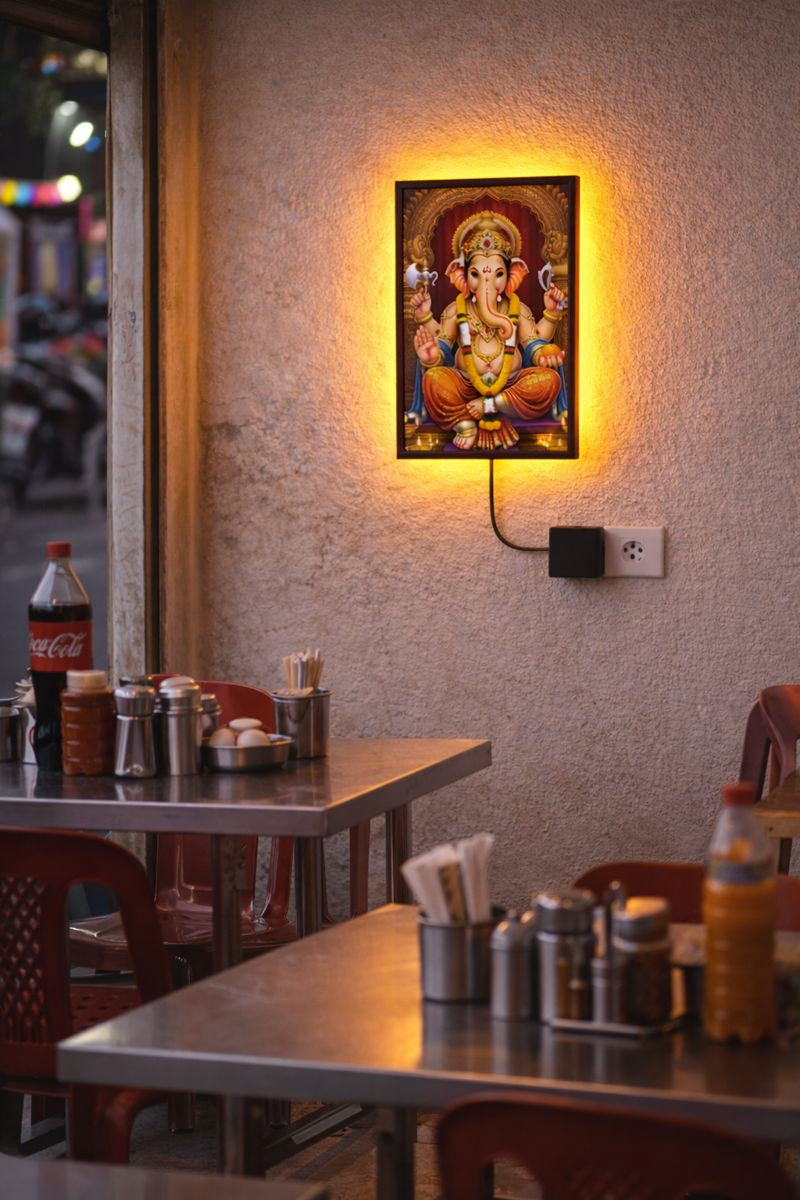 Ganpati Bappa Divine Light Frame