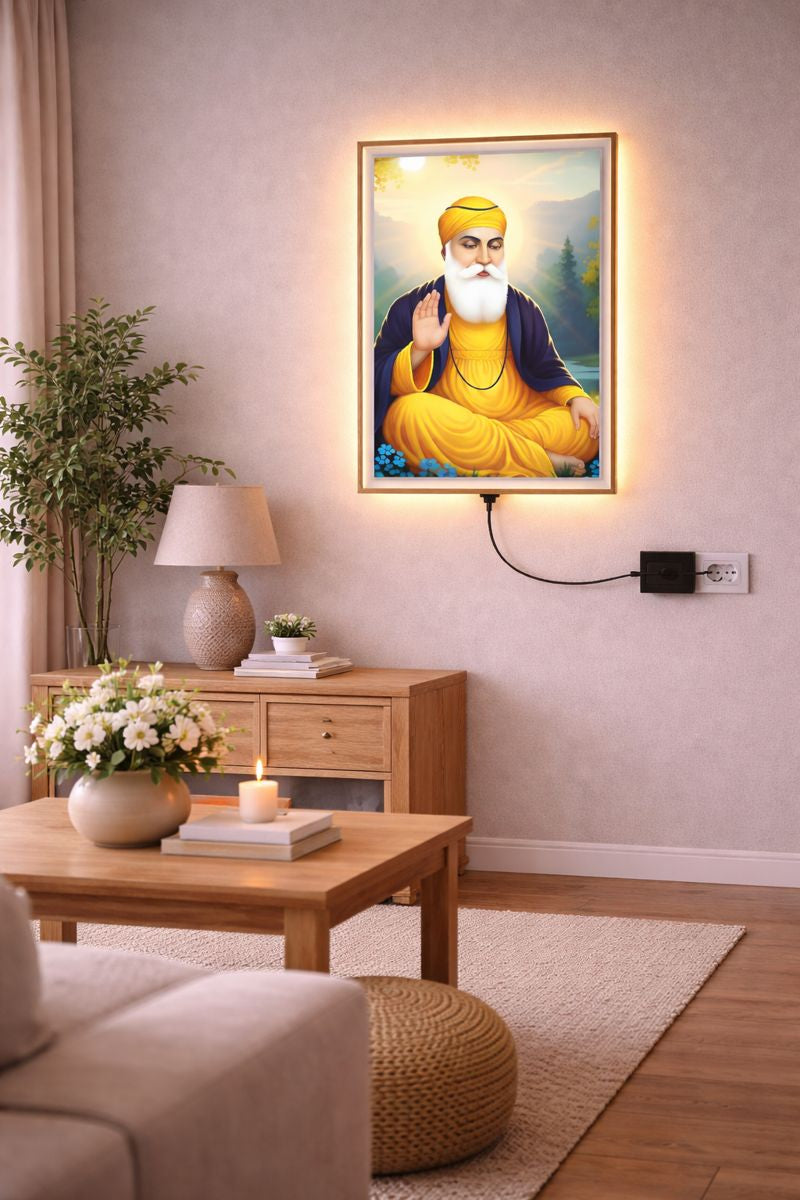 Guru Nanak Dev Ji Divine Light Frame