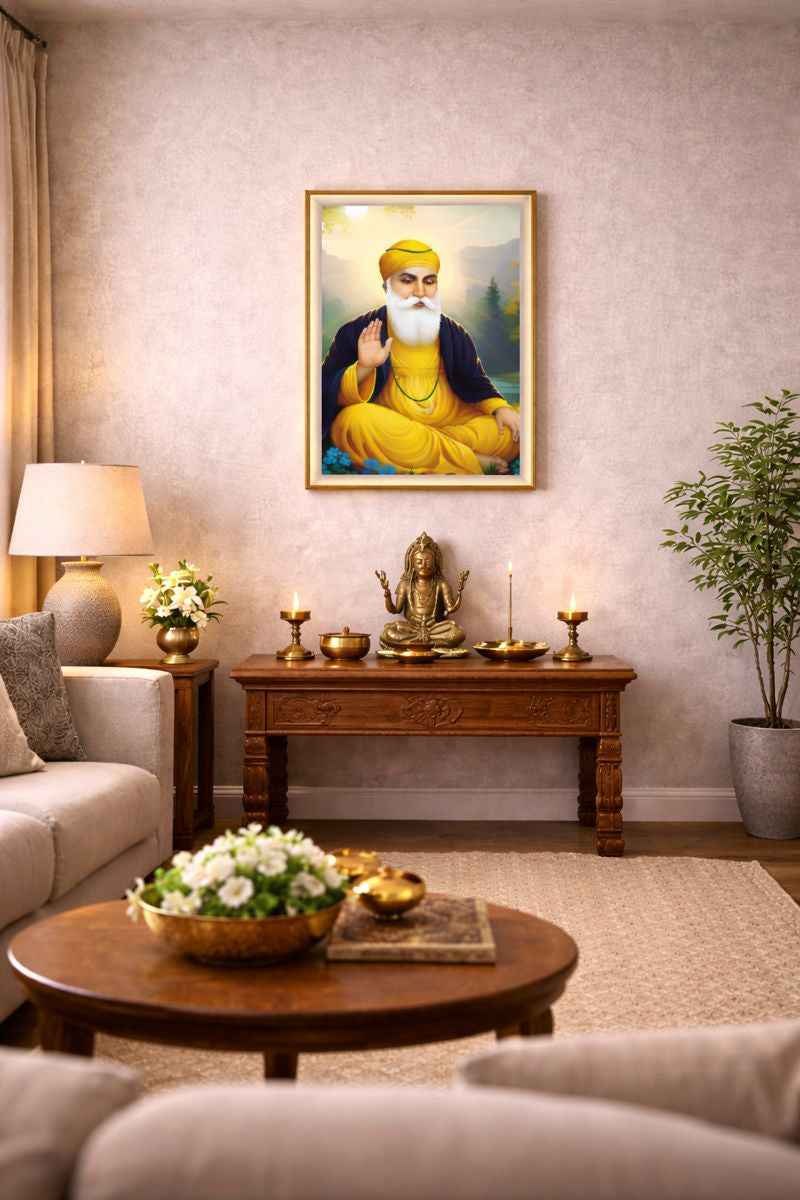 Guru Nanak Dev Ji Divine Light Frame