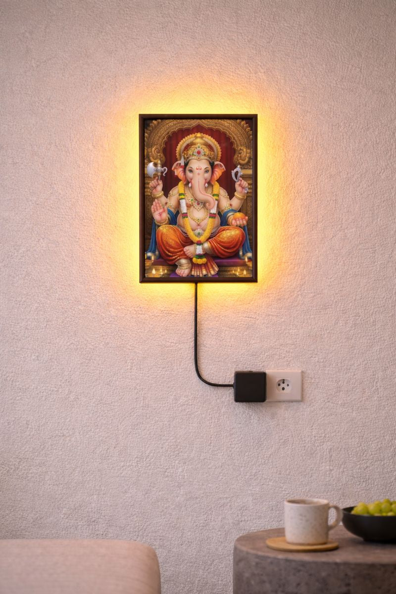 Ganpati Bappa Divine Light Frame