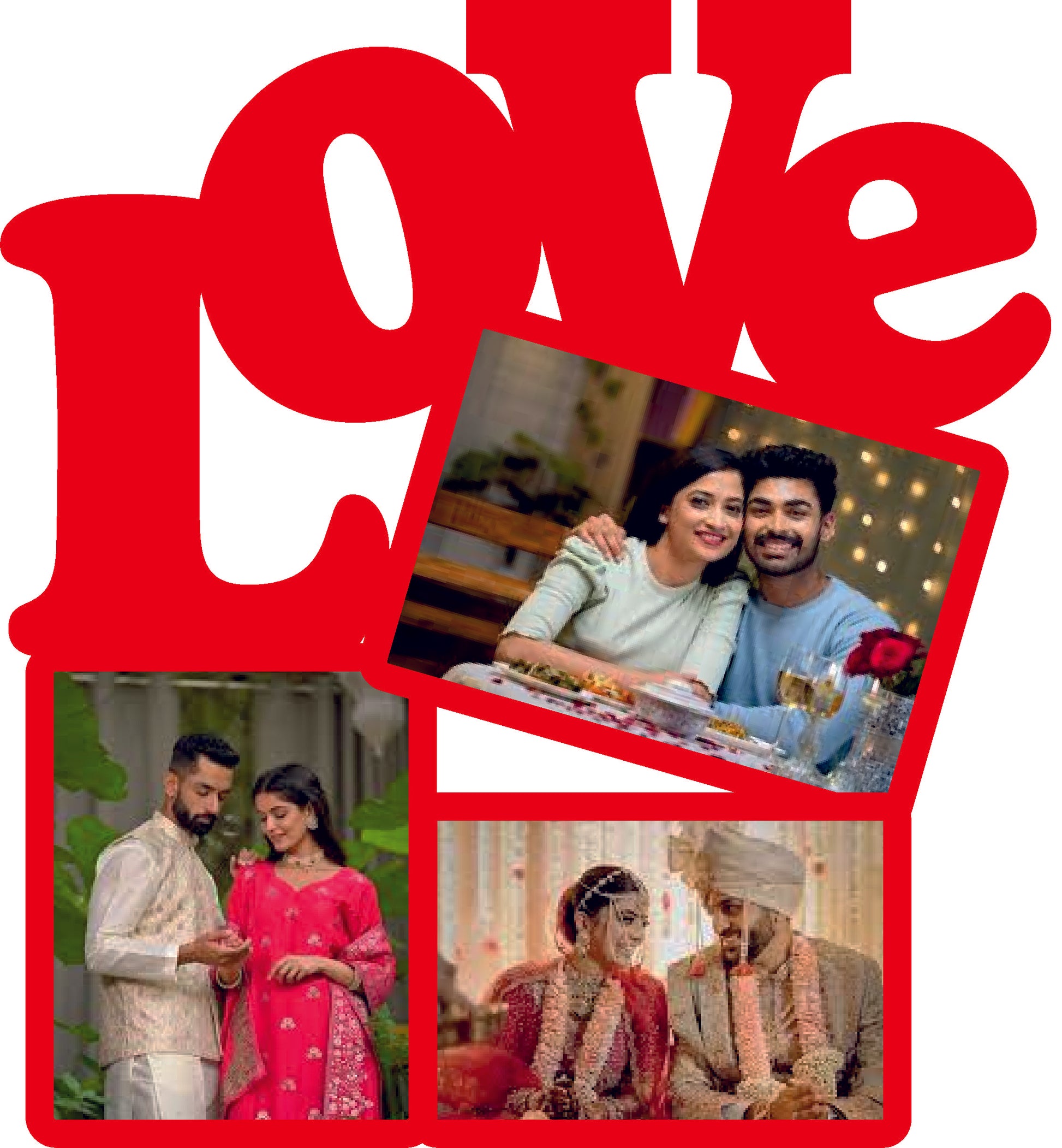 Couple Photoframe (Black Acrylic)