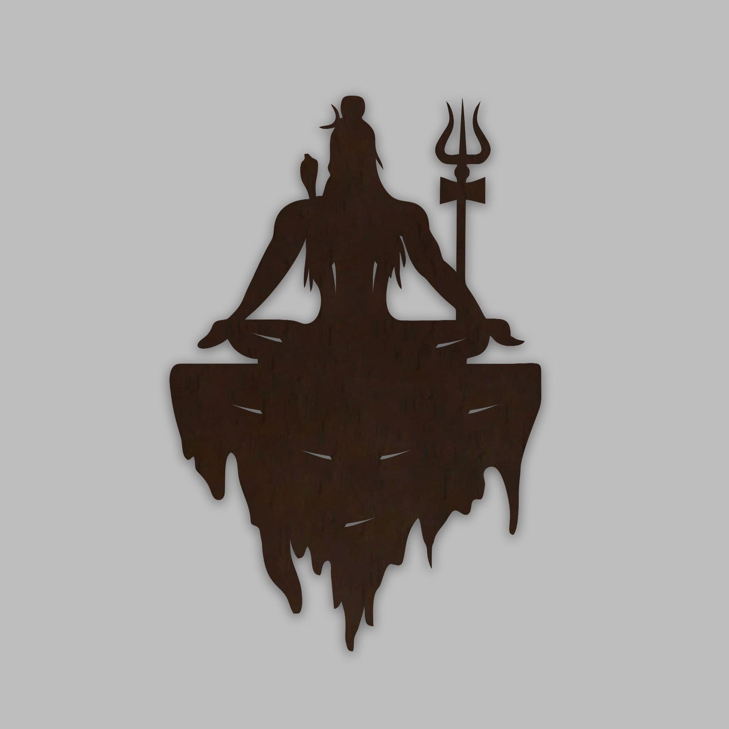 Adiyogi Mahakal Lord Shiva Premium Backlit Design Wooden Wall Hanging with LED Night Light With Remote