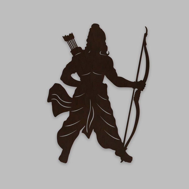 Lord Shree Ram Backlit Wooden Wall Decor with LED Night Light With Remote