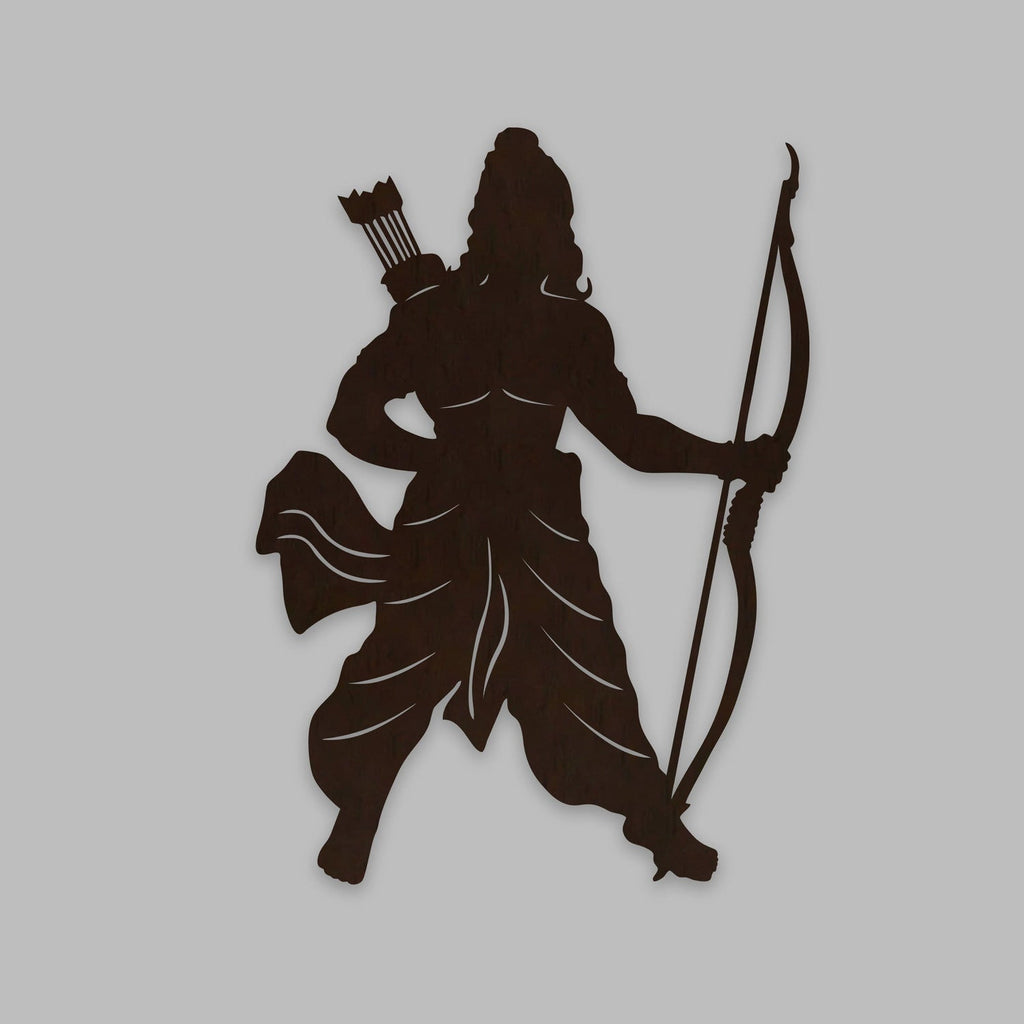 Lord Shree Ram Backlit Wooden Wall Decor with LED Night Light With Remote