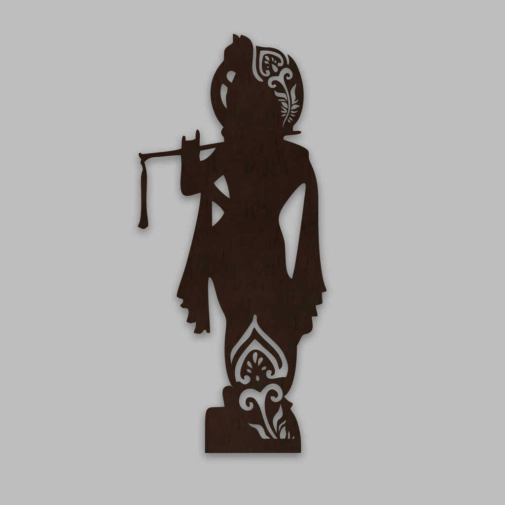 Lord Shree Krishna Backlit Wooden Wall Decor with LED Night Light With Remote