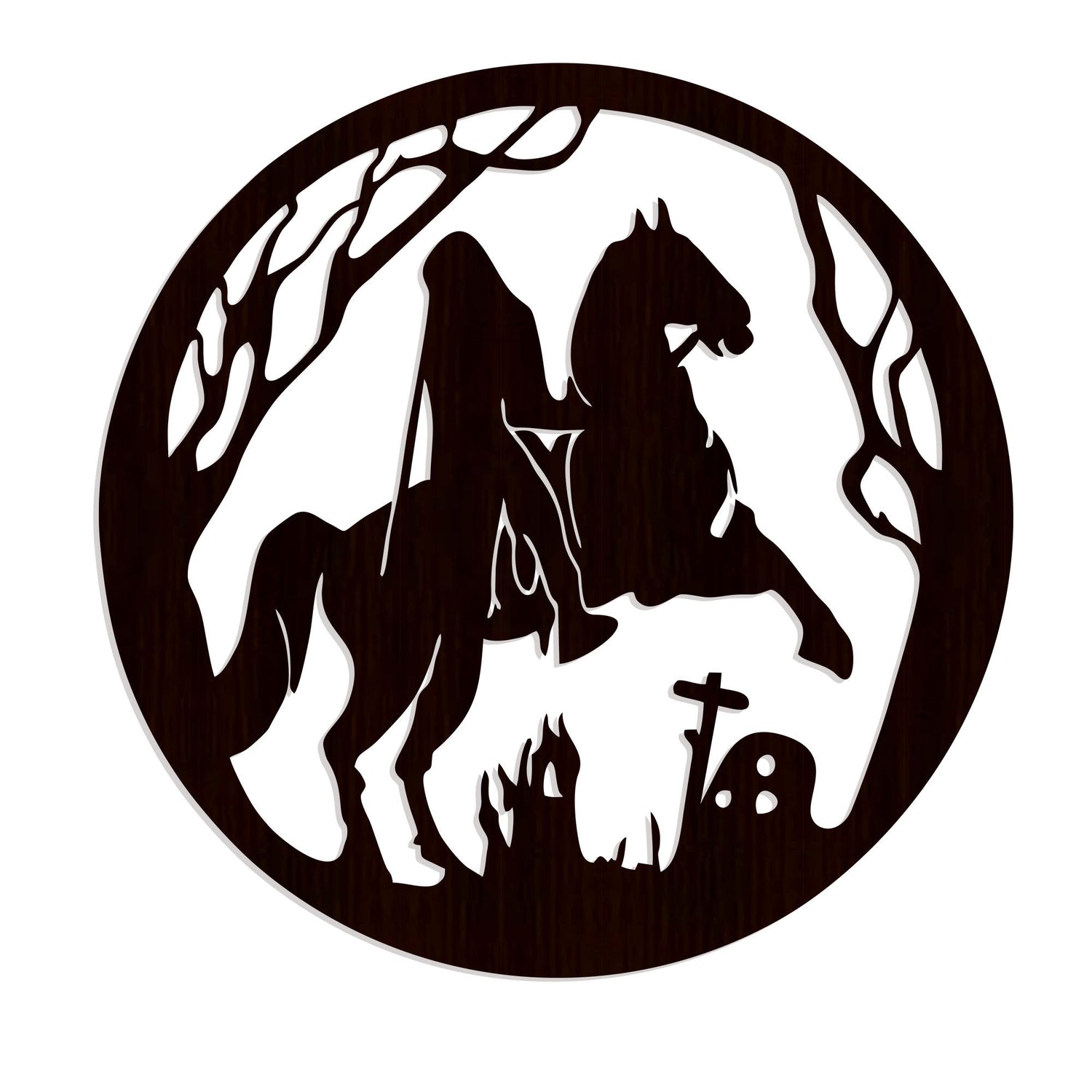 Ghost Rider Backlit Wooden Wall Decor with LED Night Light With Remote