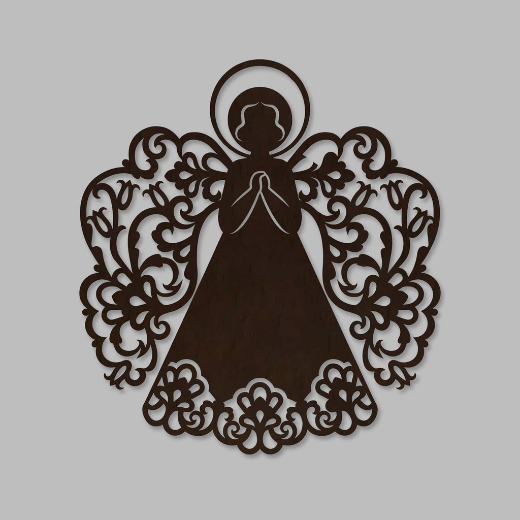 Fairy Angel Backlit Wooden Wall Hanging with LED Night Light With Remote