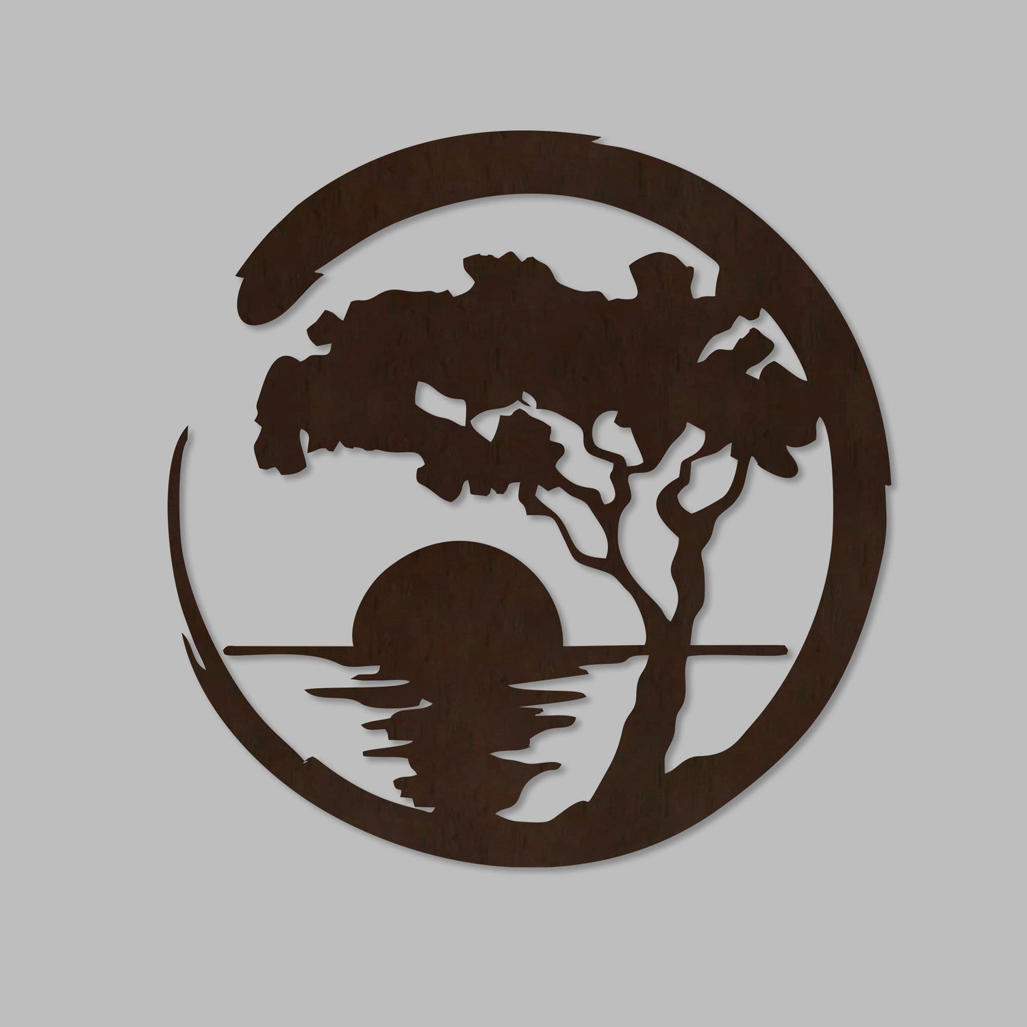 Beautiful Sunset Scenery Backlit Wooden Wall Decor with LED Night Light With Remote