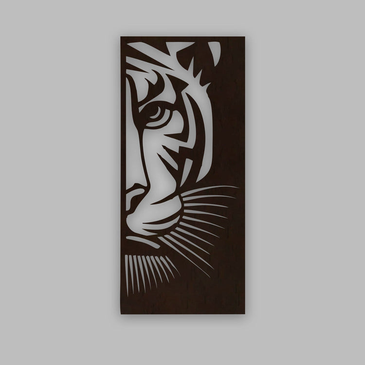 Tiger Face Art Backlit Wooden Wall Decor with LED Night Light With Remote