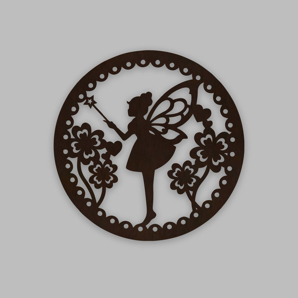 Fairy Butterfly Angel Backlit Wooden Wall Hanging with LED Night Light With Remote