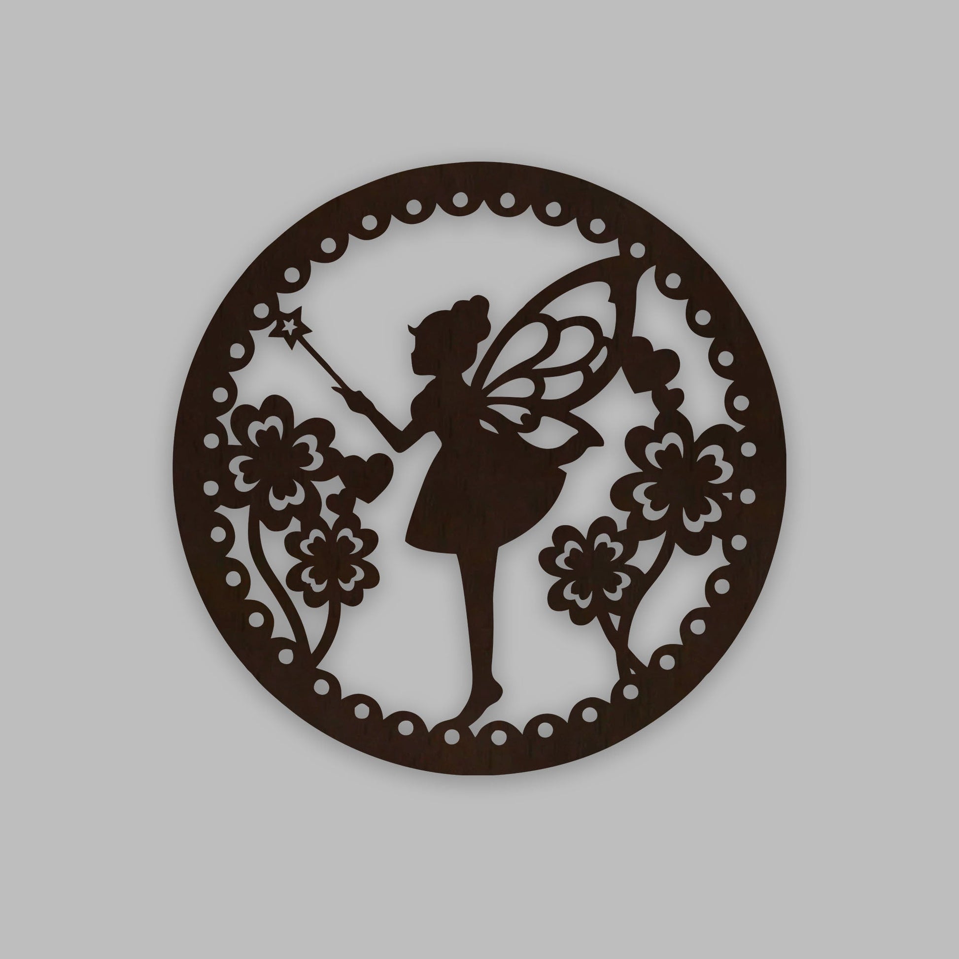 Fairy Butterfly Angel Backlit Wooden Wall Hanging with LED Night Light With Remote