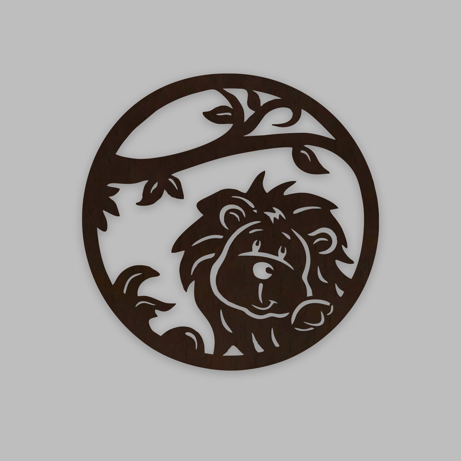 Little Lion Art Backlit Wooden Wall Decor with LED Night Light