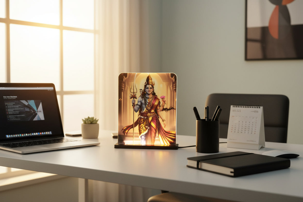Clear Acrylic UV Printed LED Light Lamp | Custom Design Decor