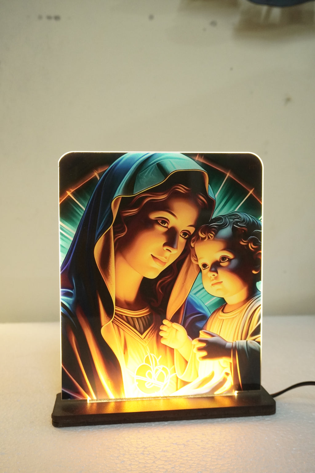 Clear Acrylic UV Printed LED Light Lamp | Custom Design Decor