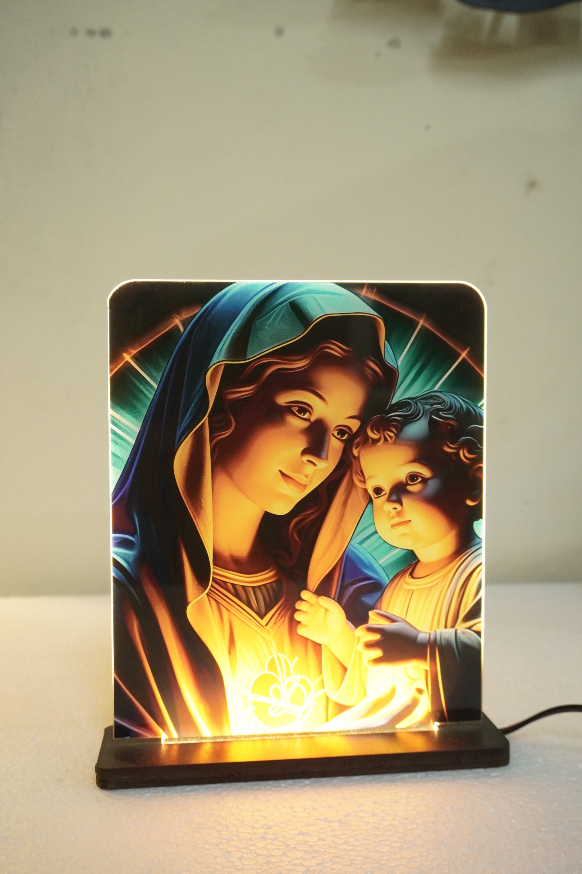 Clear Acrylic UV Printed LED Light Lamp | Custom Design Decor