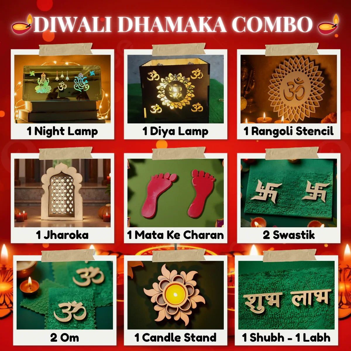 ✨DIWALI DHAMAKA COMBO GIFT BOX - 10 ITEMS @499 - Gift With Smile