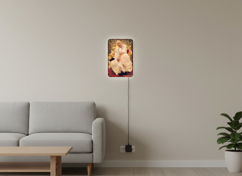 Shukrana Guruji Wall Frame With Light