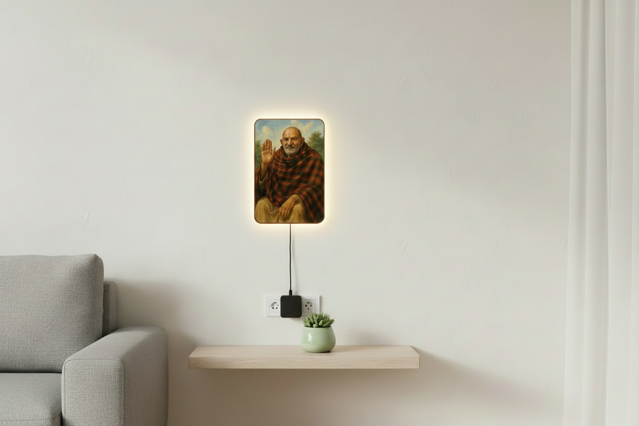 Neem Karoli Illuminated Wall Frame