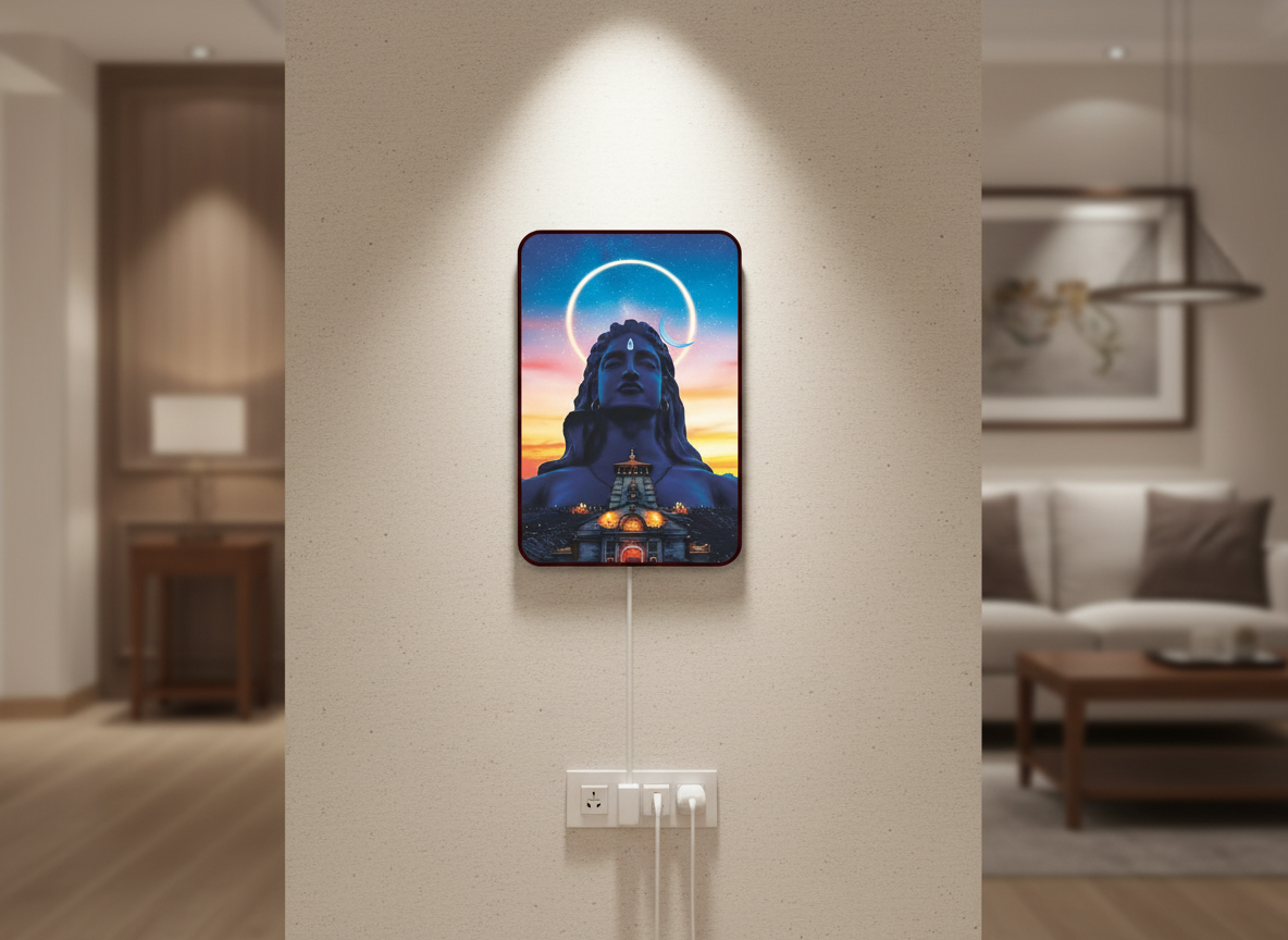 Adi Yogi Acrylic Wall Frame With Light