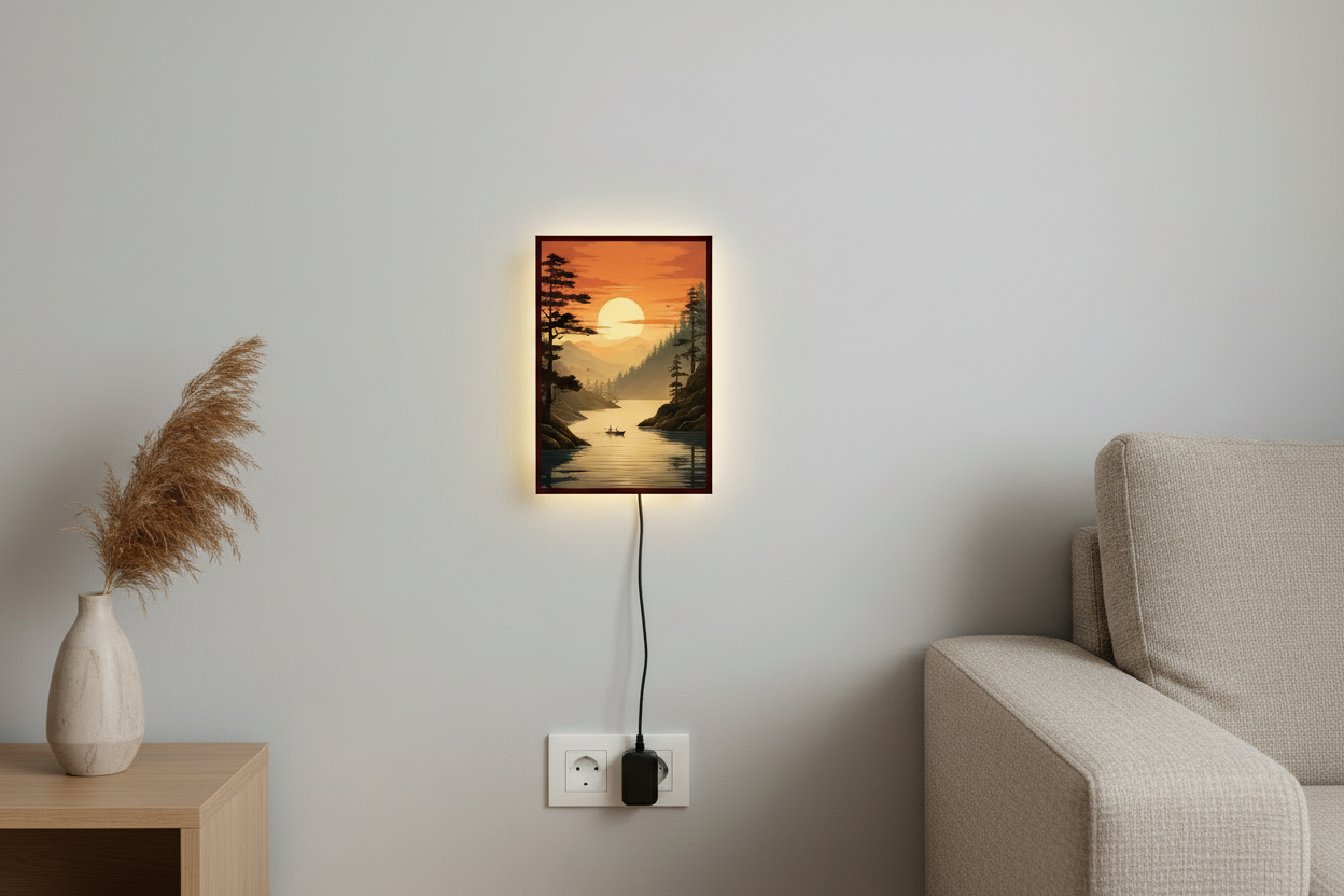 Sun Rise Wall Frame With Light