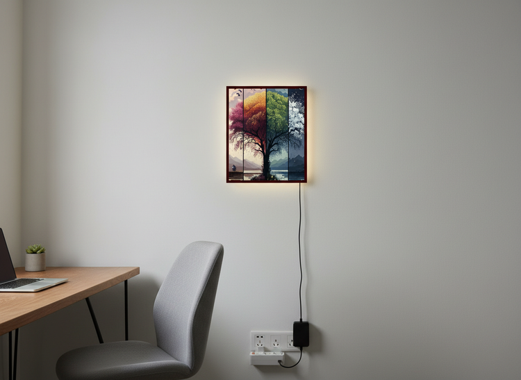 Colorful Tree Wall Frame With Light