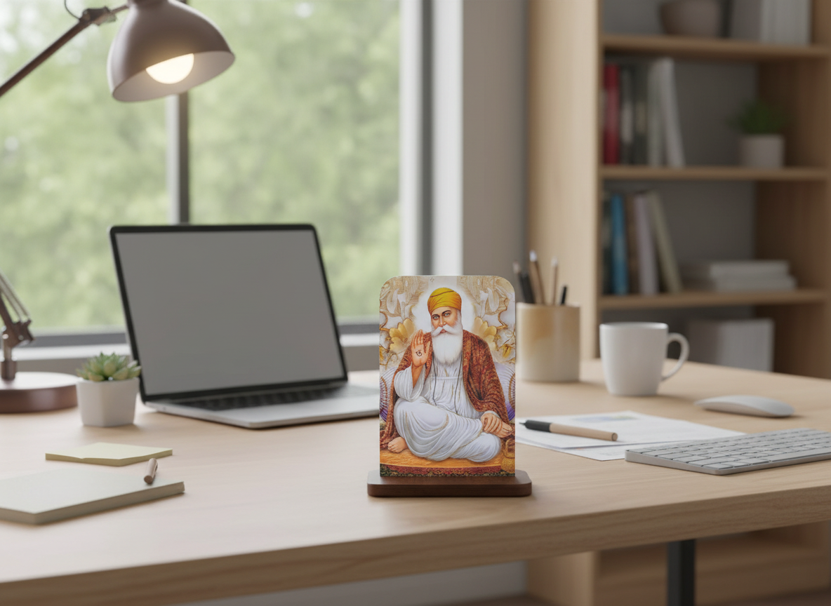 Guru Nanak Dev Ji Car Dashboard Frame