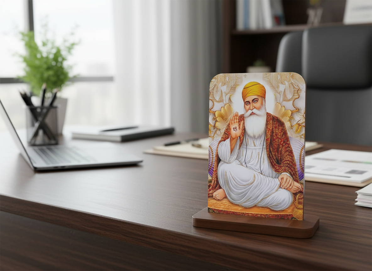 Guru Nanak Dev Ji Car Dashboard Frame