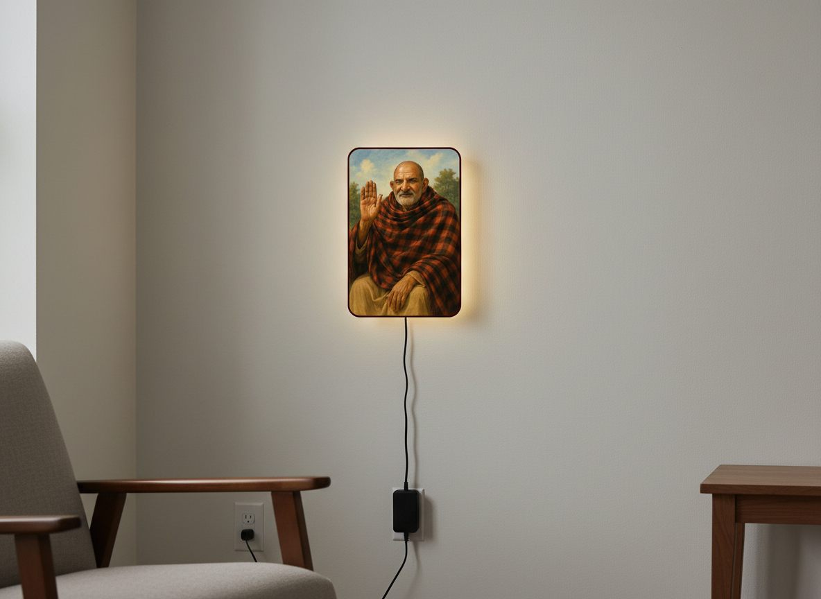 Neem Karoli Illuminated Wall Frame