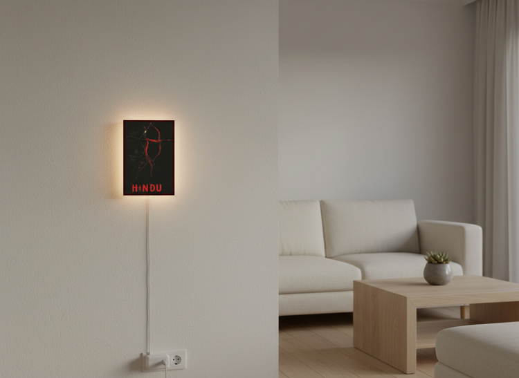 Hindu Acrylic Wall Frame With Light And Remote