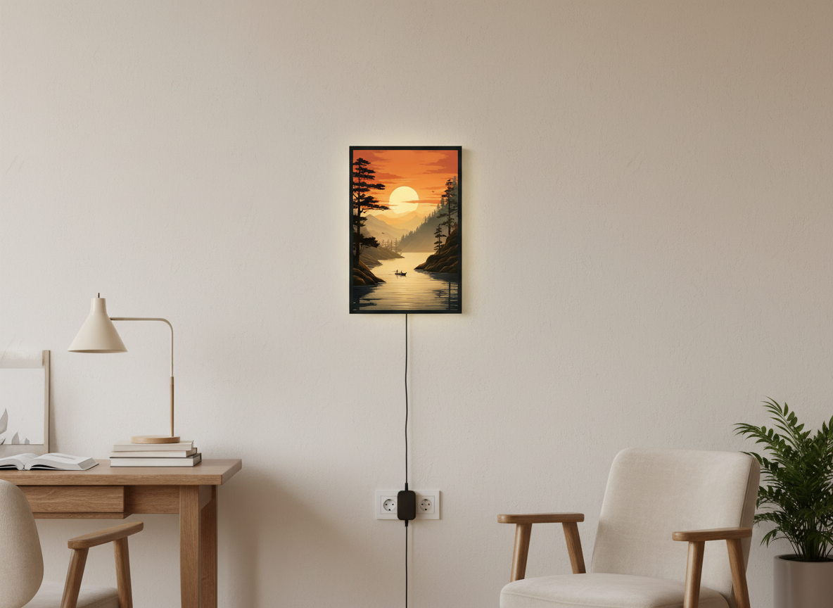 Sun Rise Wall Frame With Light
