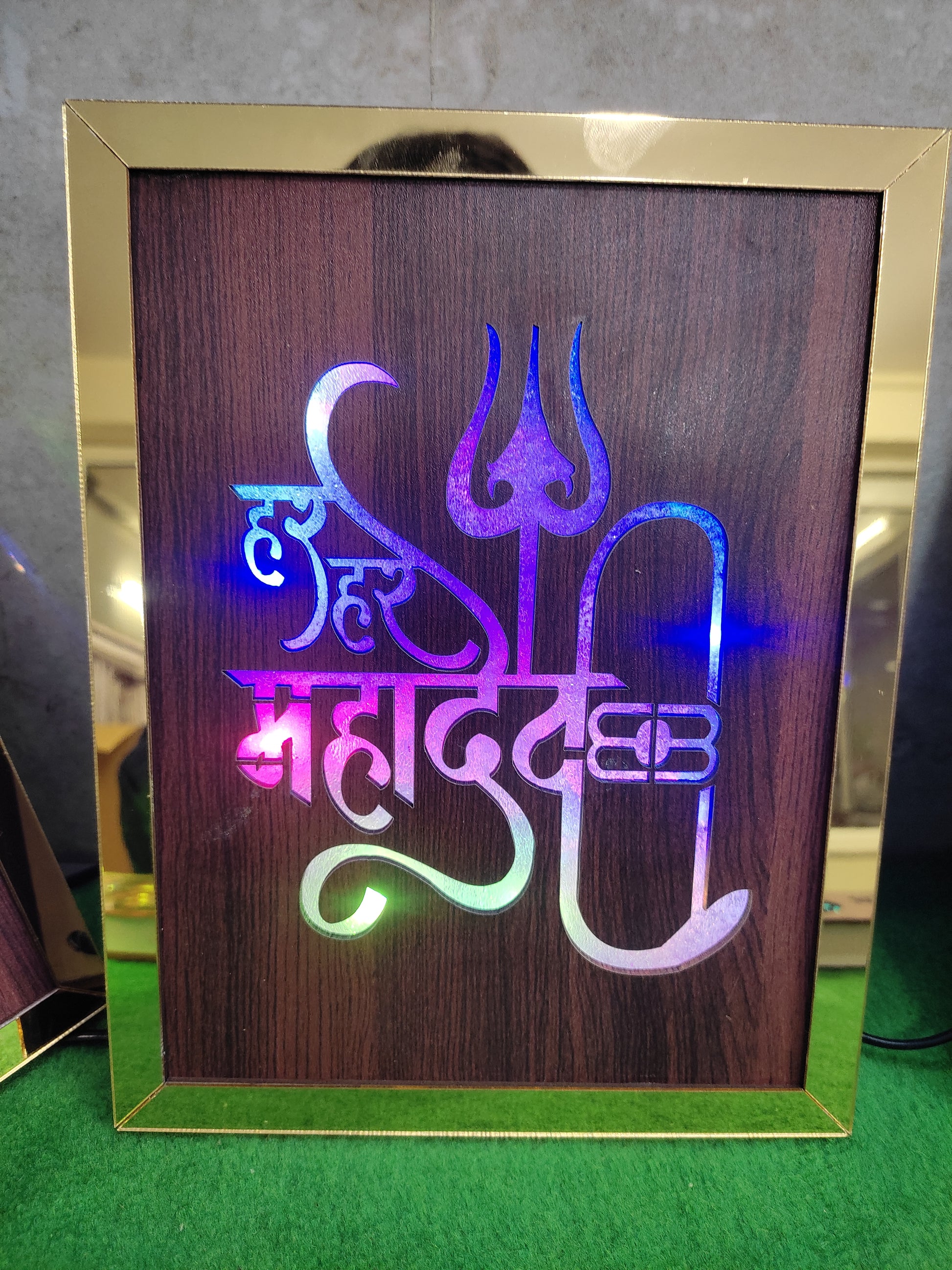 Har Har Mahadev Night Lamp RGB Light Blinking