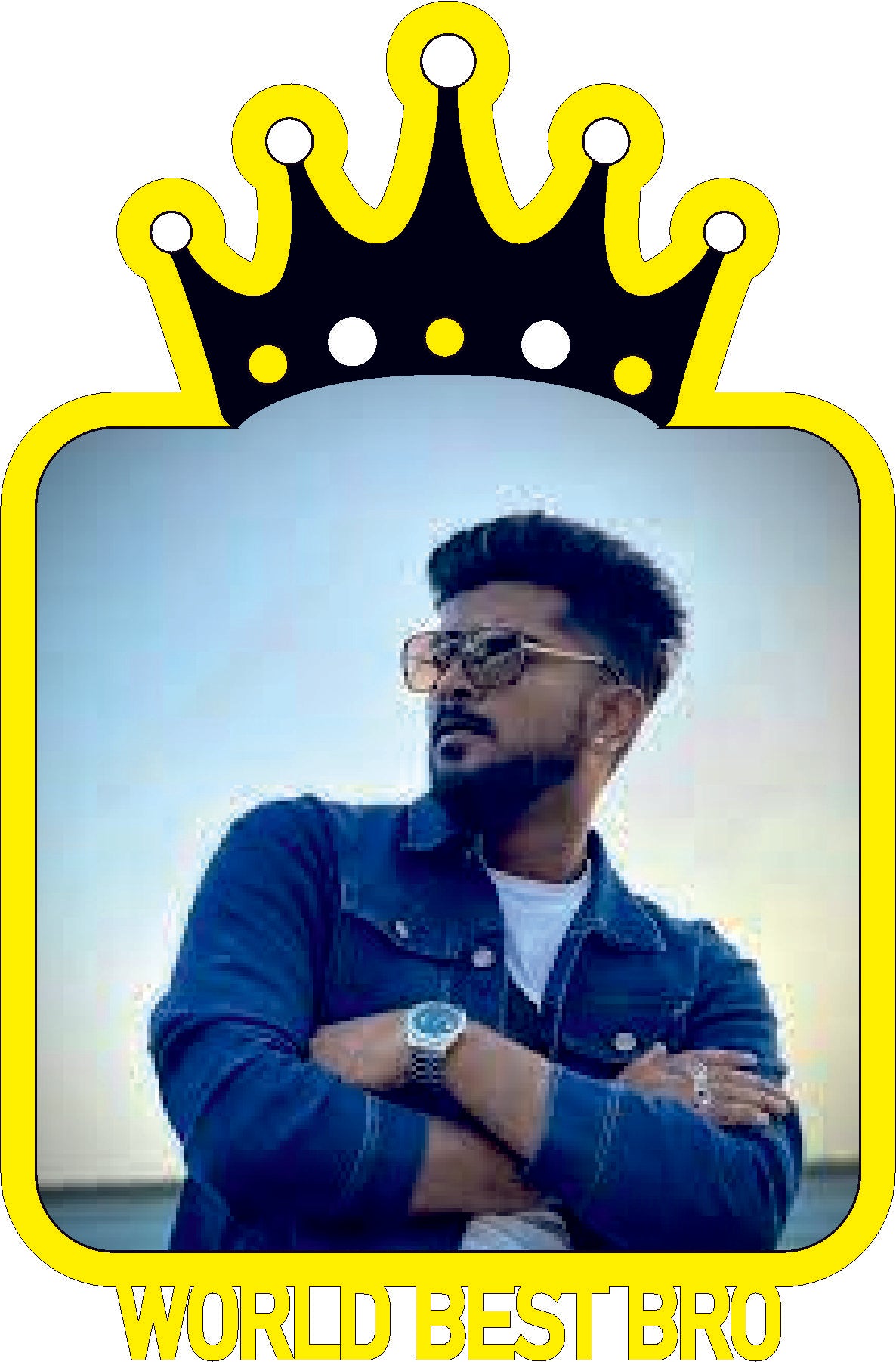 King Bro (Golden+White & Black Acrylic)