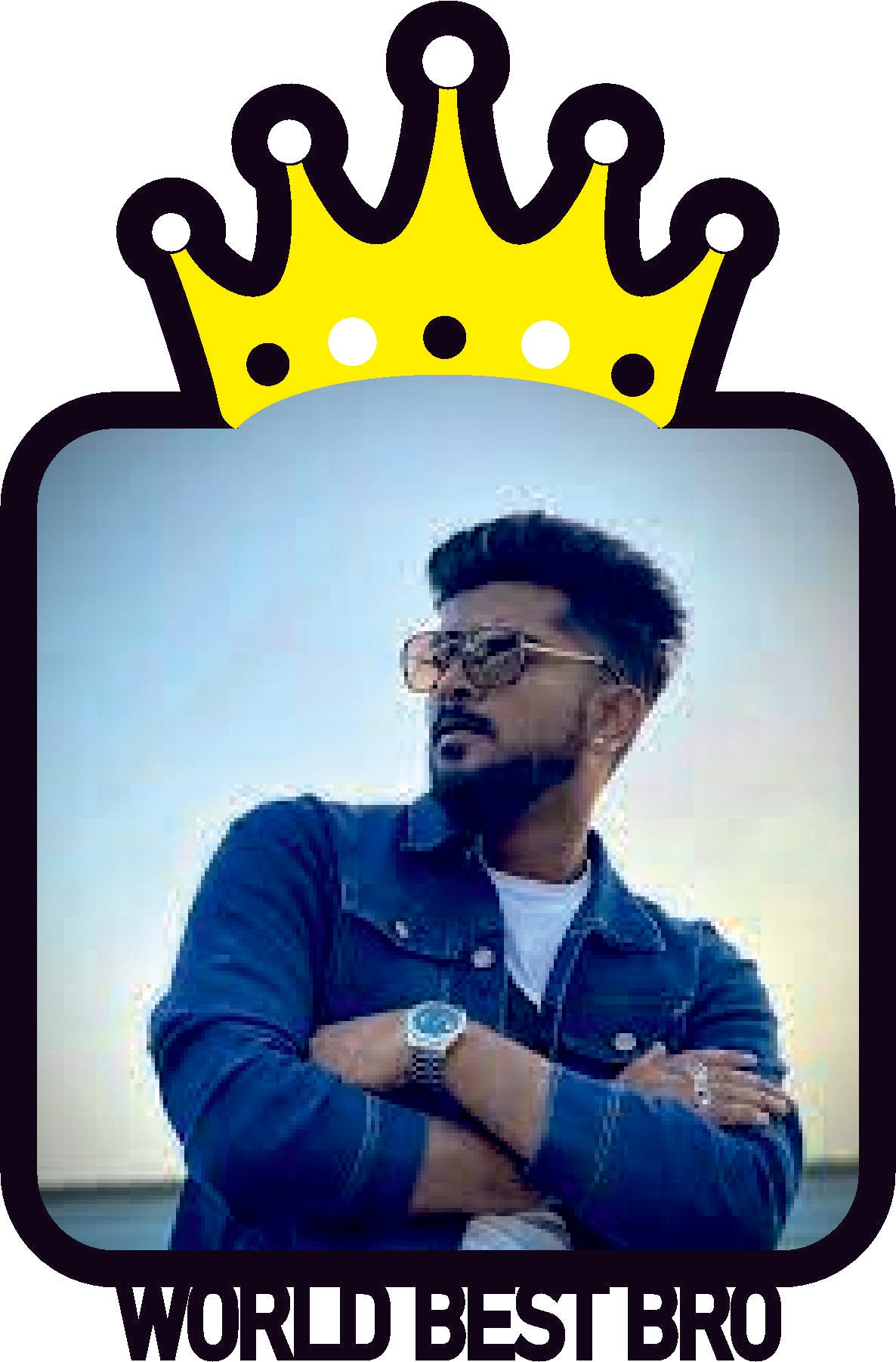 King Bro (Golden+White & Black Acrylic)