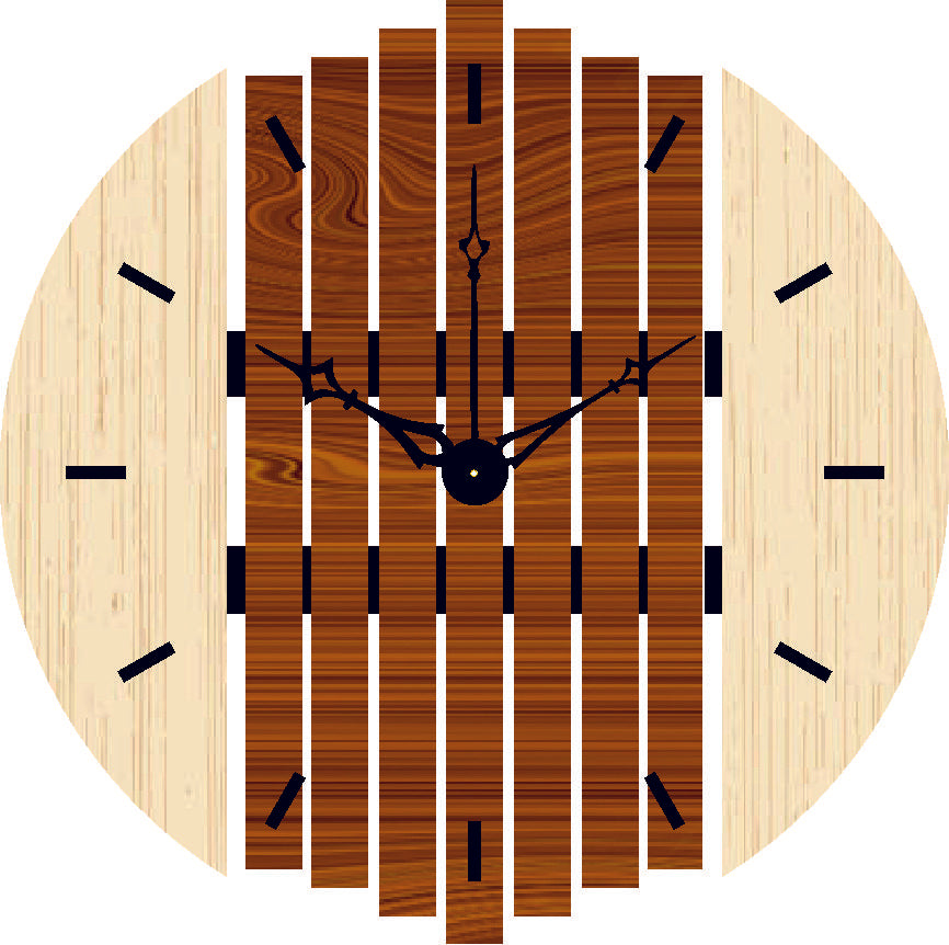 Light Brown & Cream Wooden With Black Ncrylic & Black Niddle