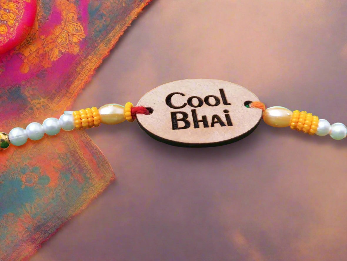 Custom Rakhi - Buy Online, MDF wood print rakhi