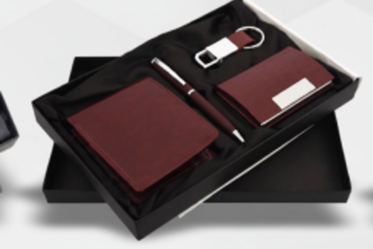 Premium Pen, Keychain & Card Holder Wallet Combo Set