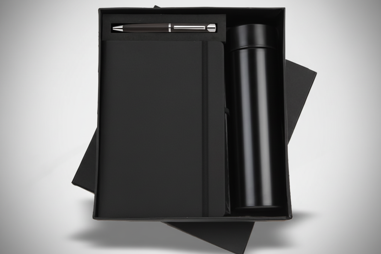 Smart Temperature Bottle 3 in 1 Gift Set – Diary, Pen & LED Temperature Bottle Combo | Premium Corporate Gift