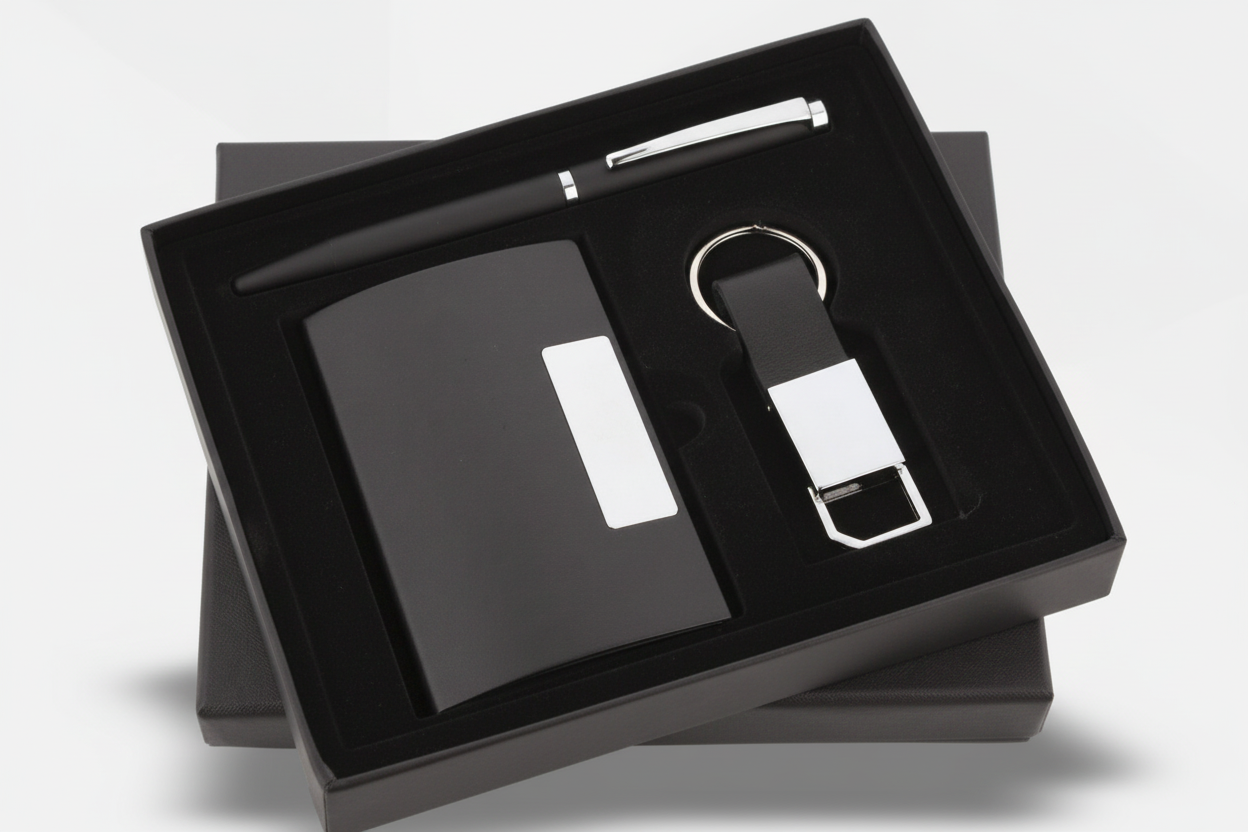 Executive Pen & Card Holder Set with Keychain – Professional Gift Combo