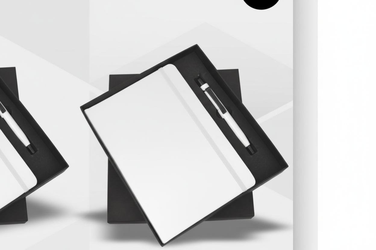 Corporate Gift Combo – A5 Diary with Elastic Holder Metal Pen