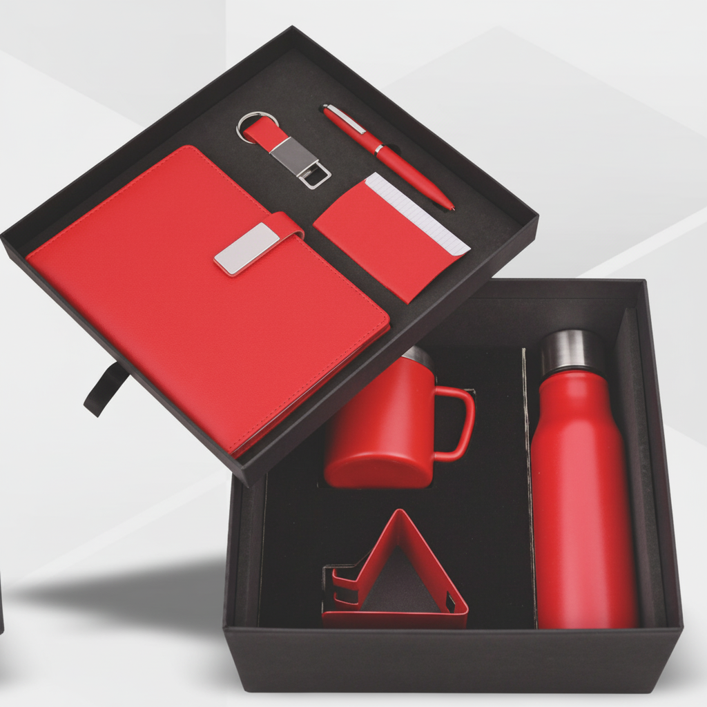 All-in-One 7-in-1 Gift Combo Set | Diary Pen Bottle Mug Keychain Card Holder Mobile Stand | Premium Packaging