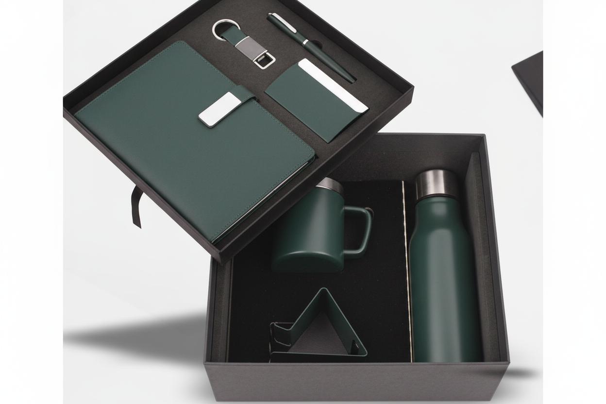 All-in-One 7-in-1 Gift Combo Set | Diary Pen Bottle Mug Keychain Card Holder Mobile Stand | Premium Packaging