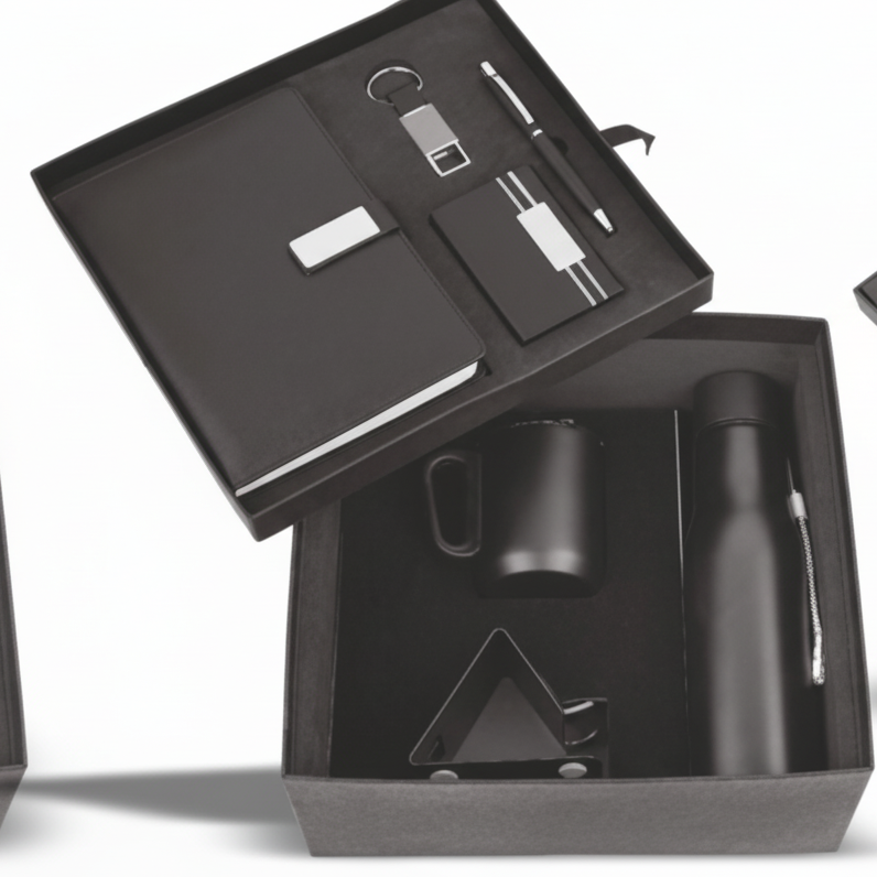 All-in-One 7-in-1 Gift Combo Set | Diary Pen Bottle Mug Keychain Card Holder Mobile Stand | Premium Packaging