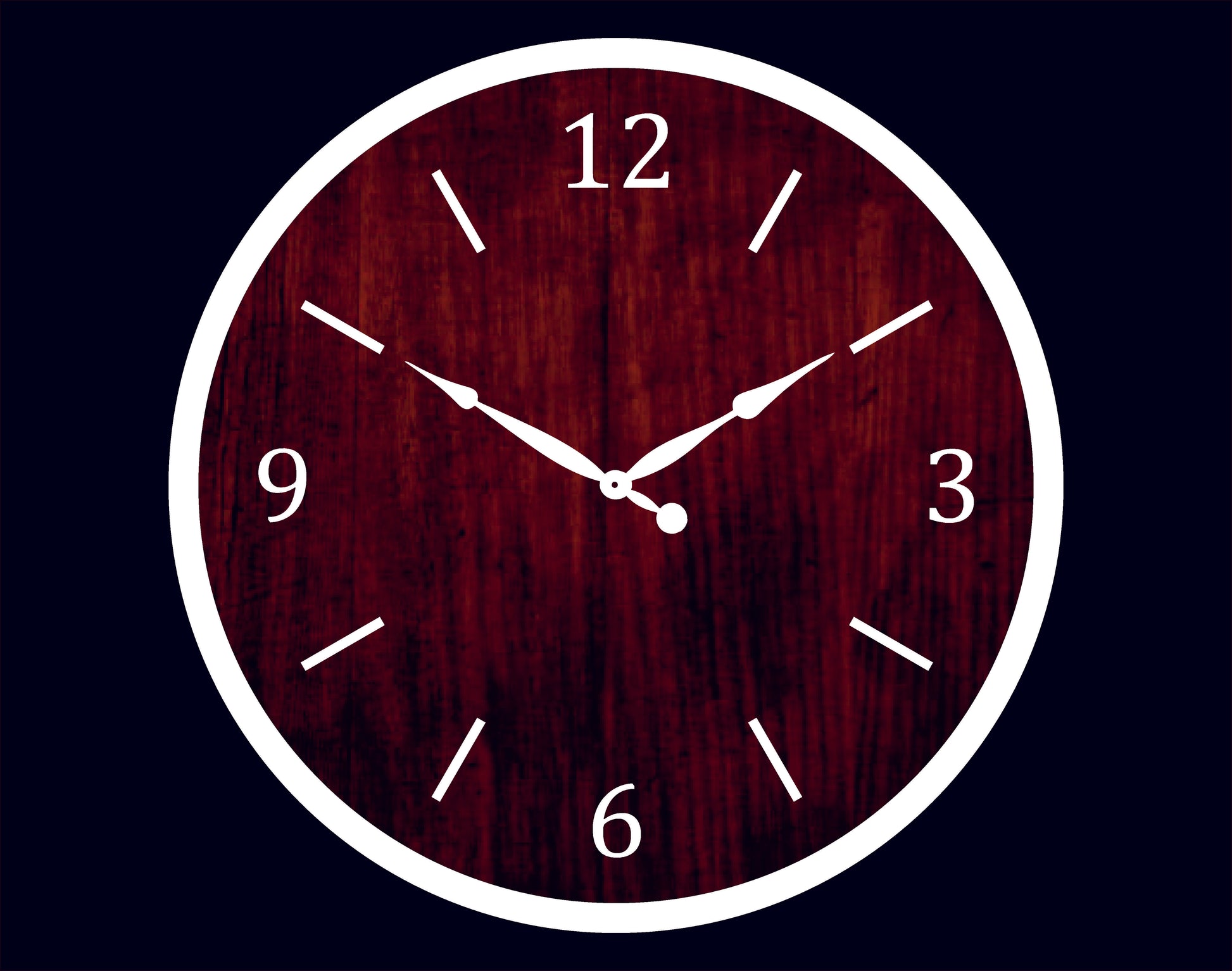 Simple circle Clock  Wooden Mdf & Black Acrylic with Black Niddle