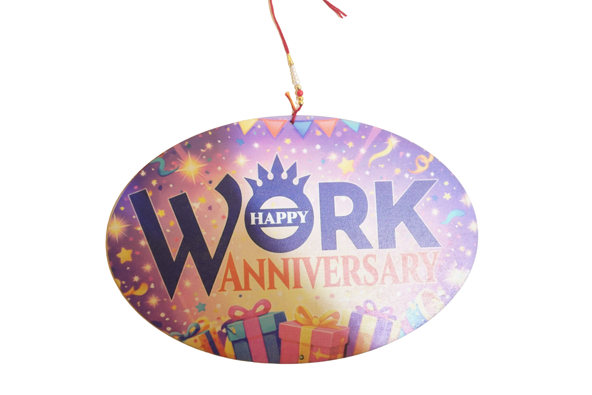 Personalized Work Anniversary Name Plate | Custom Office Wall Gift