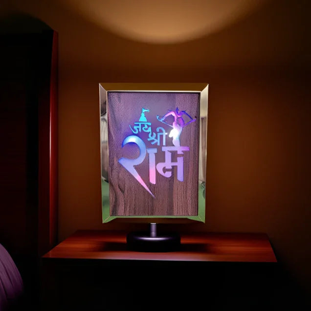 Diwali Gift Item Decorative Light Jai Shree Ram Red Green Blue Light Blinking - Gift With Smile