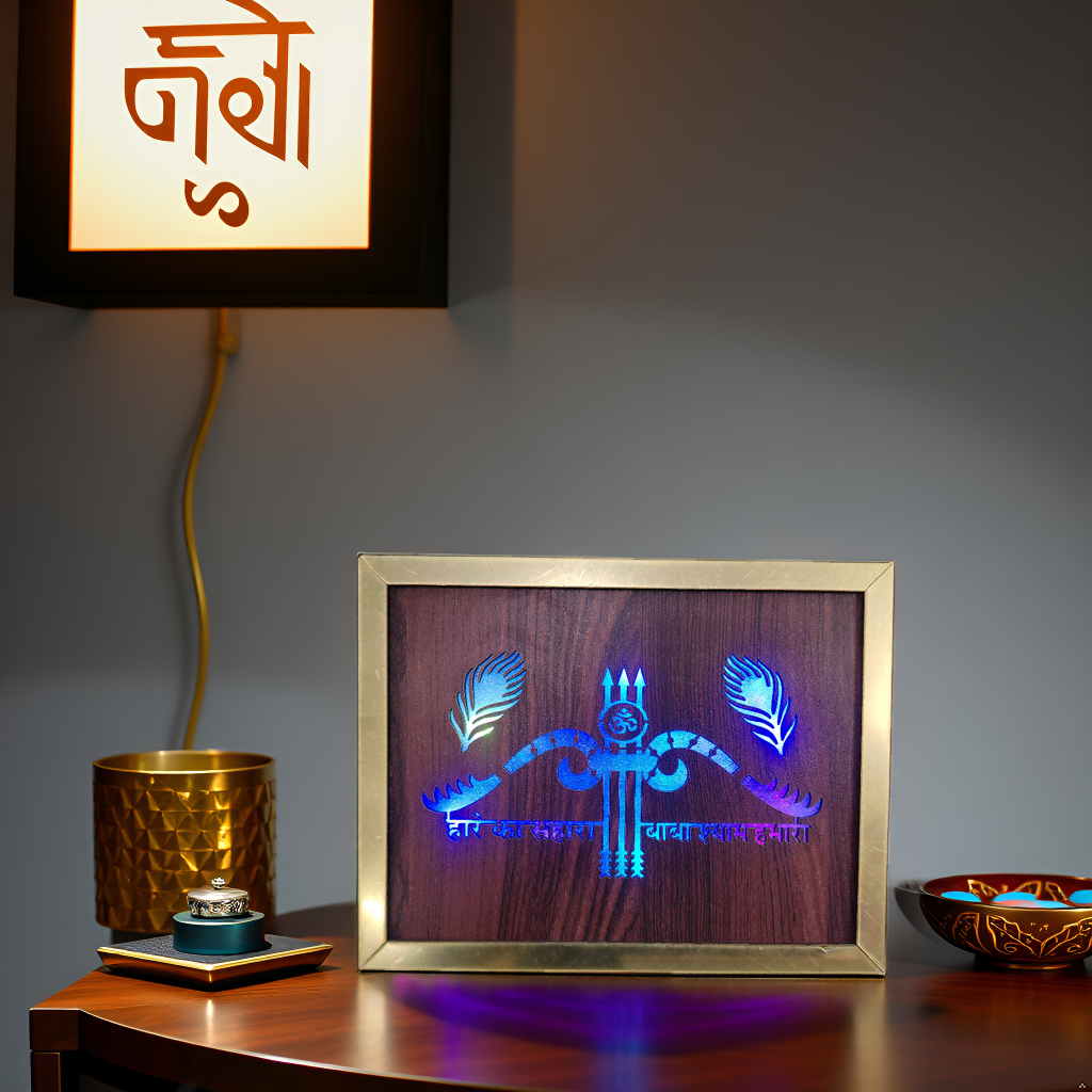 Hare Ka Sahara Baba Shyam Hamara Night Lamp RGB Light Blinking