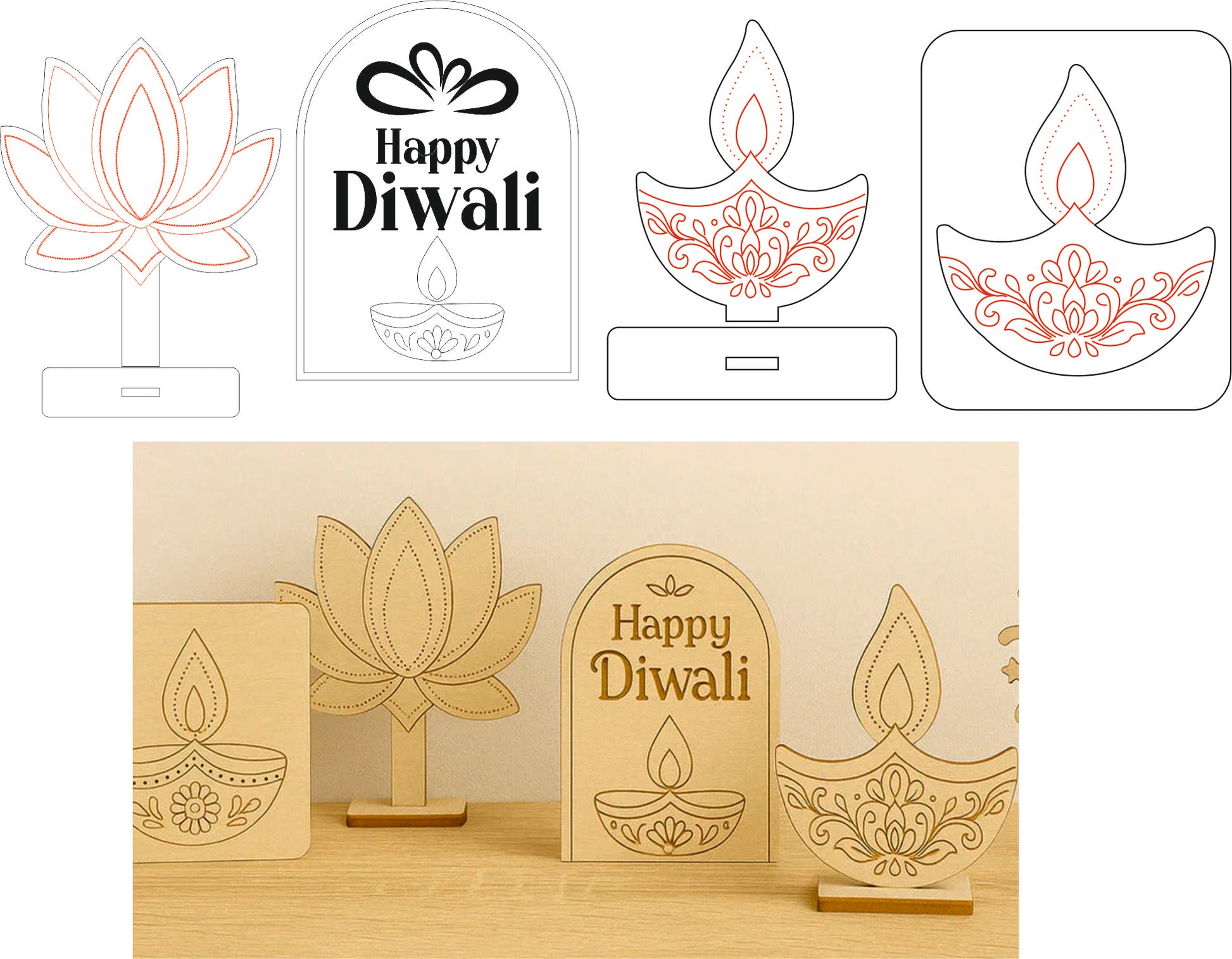 Diwali Standee Decor (MDF)